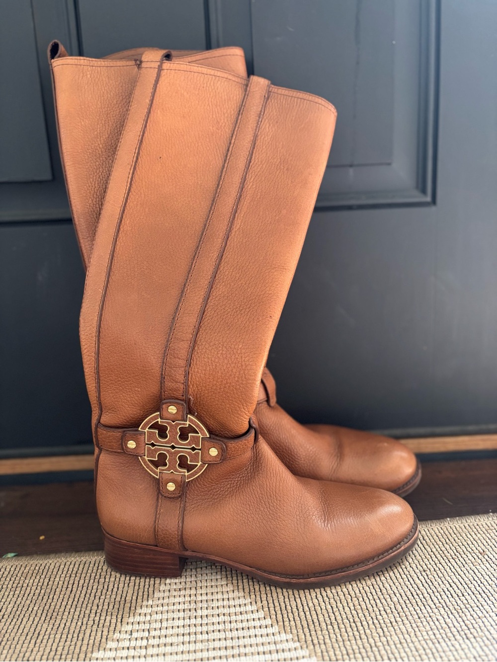 Tory Burch Amanda Leather Riding Boots 7.5